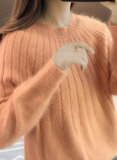 Dollie - Fluffig stickad tröja i kashmir
