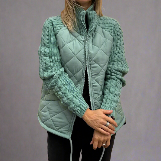 Noah | Quiltad Jacka Med Stickade Ärmar