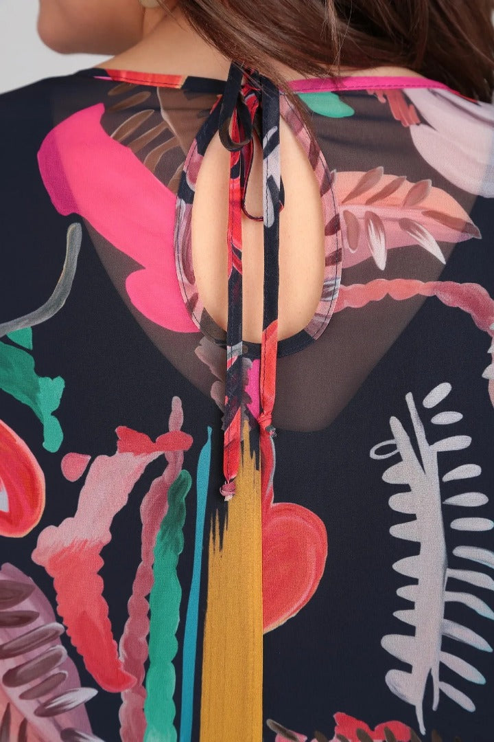 Hedda | Blommig Sommarklänning i Chiffong och Bomull för Lätt Elegans