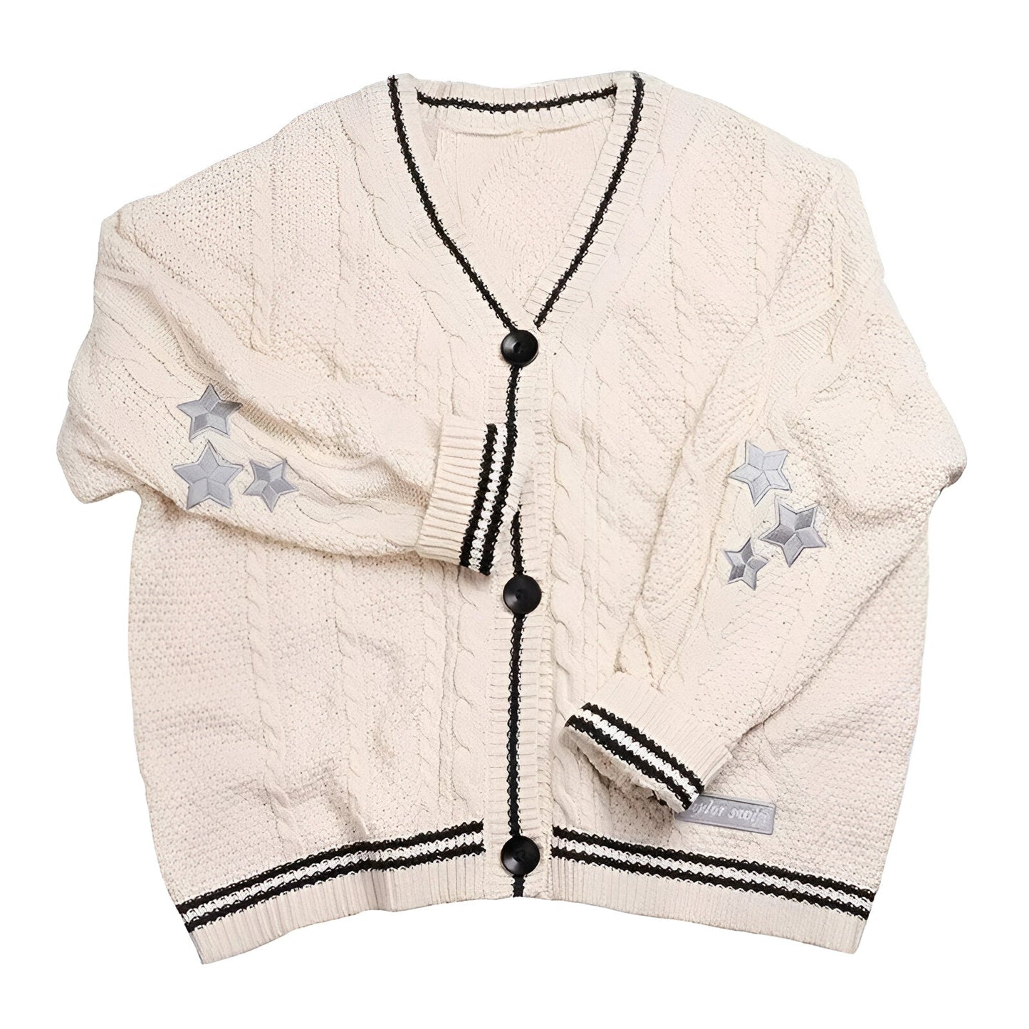 Livia | Mysig stickad väst med stjärnbroderi
