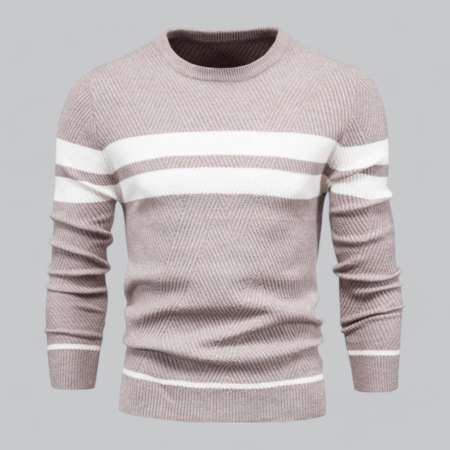 Victor | Stilren och mångsidig stickad herrtröja med O-hals