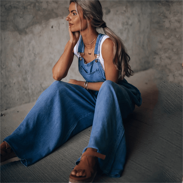 Sanura - Jumpsuit i denim för dame