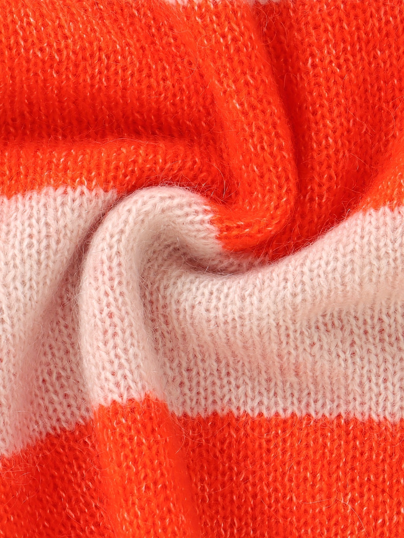 Callie | Casual Randig Stickad Tröja med Rund Hals