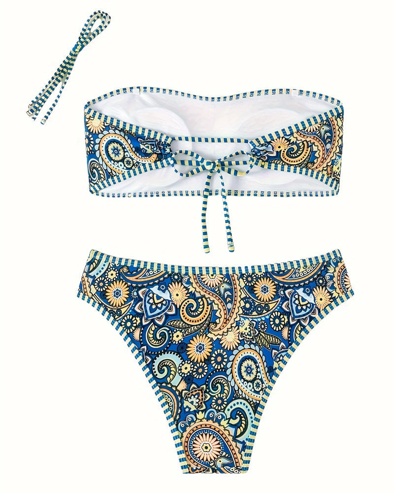 Maya | Boho-Inspirerad Tvådelad Bikini för En Trendig Strandlook