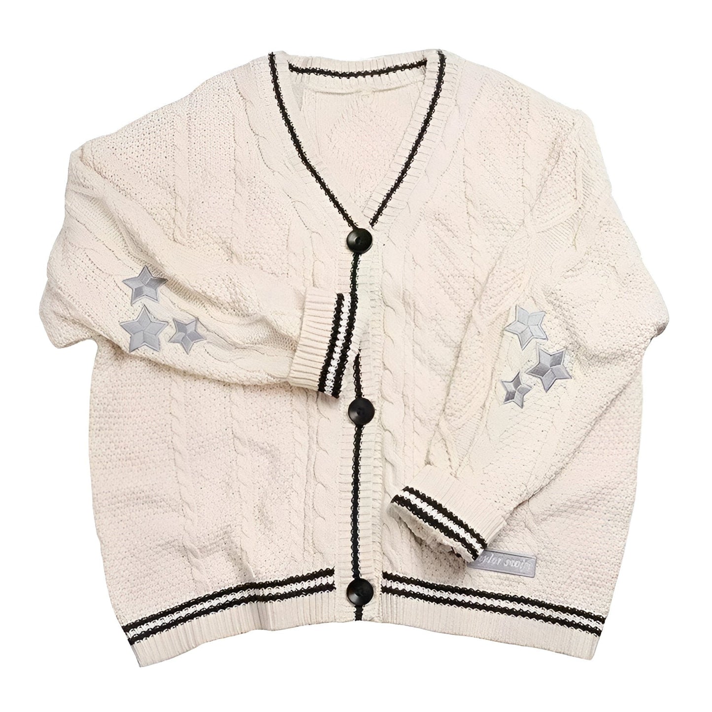 Livia | Mysig stickad väst med stjärnbroderi