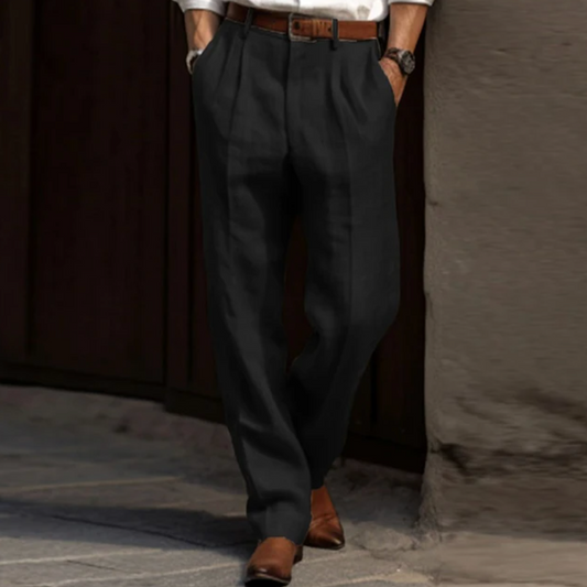 Oscar | Klassiska Byxor Med Rak Passform För Herr