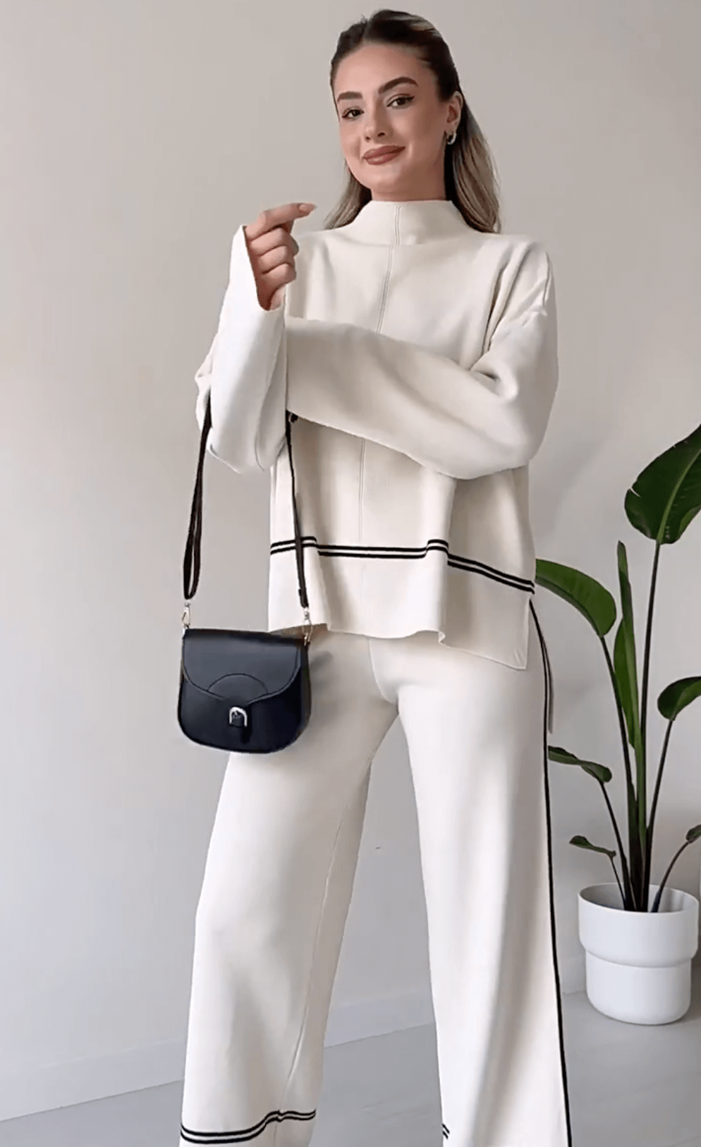 Hedda | Chic Tvådelat Lounge Set – Enkel Elegans & Komfort