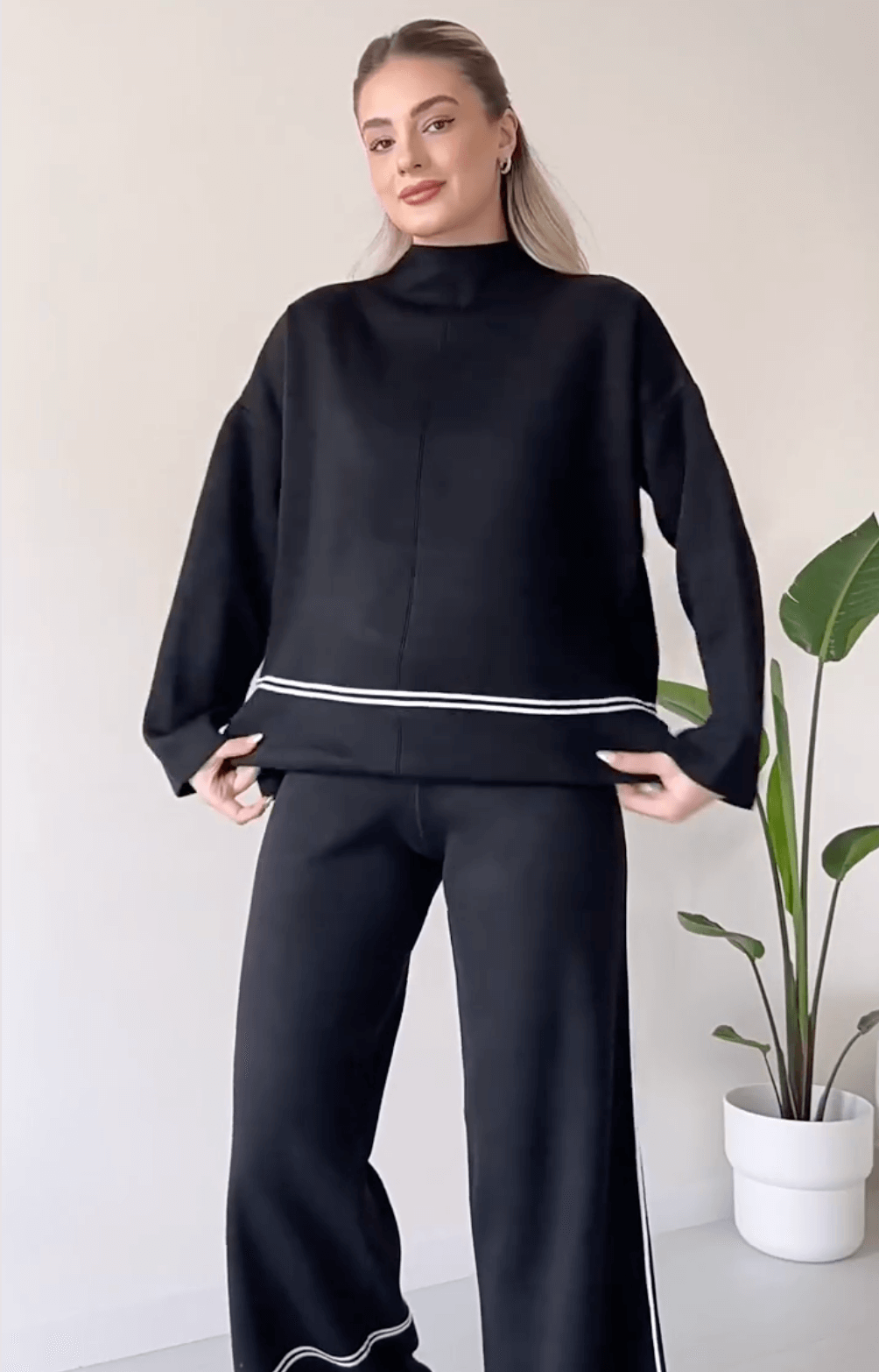 Hedda | Chic Tvådelat Lounge Set – Enkel Elegans & Komfort