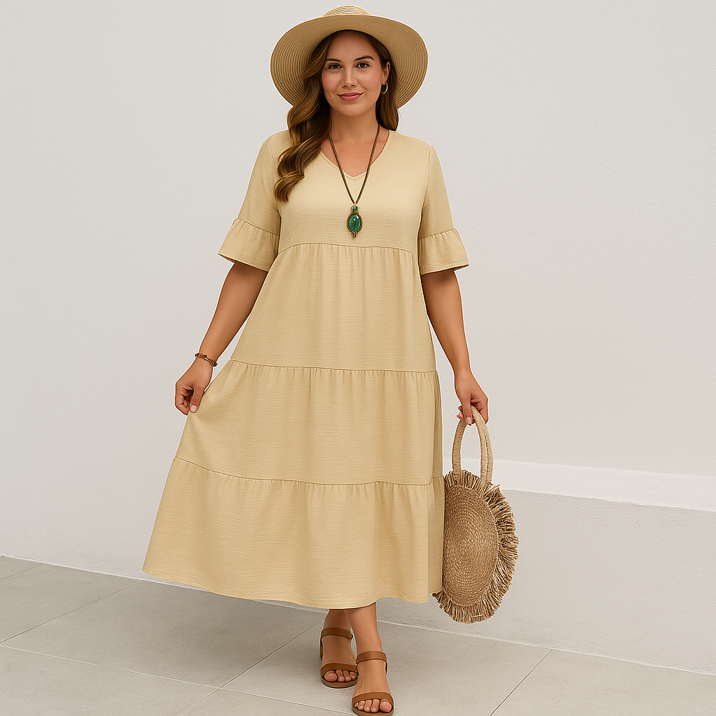 Annecy | V-Ringad Klänning Med Skulpterande Midja