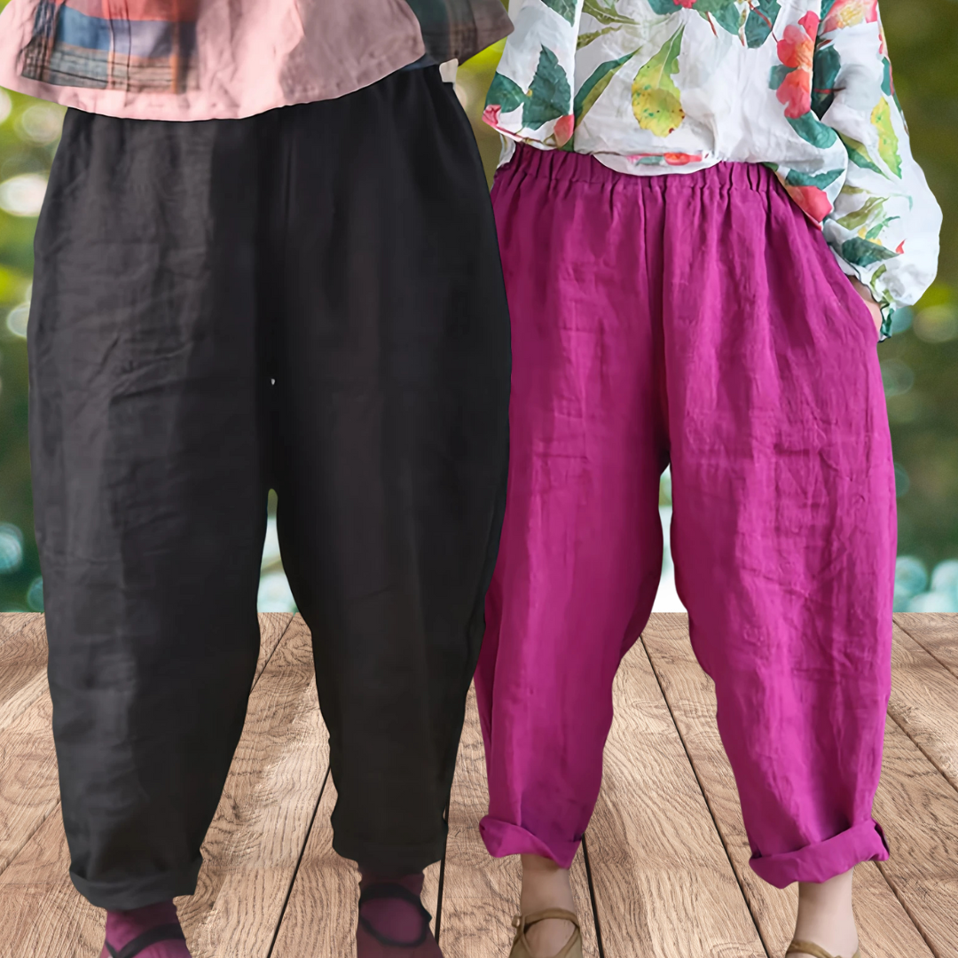 Clara | Lätt Linnebyxa För Kvinnor Med Somrig Komfort Och Stil