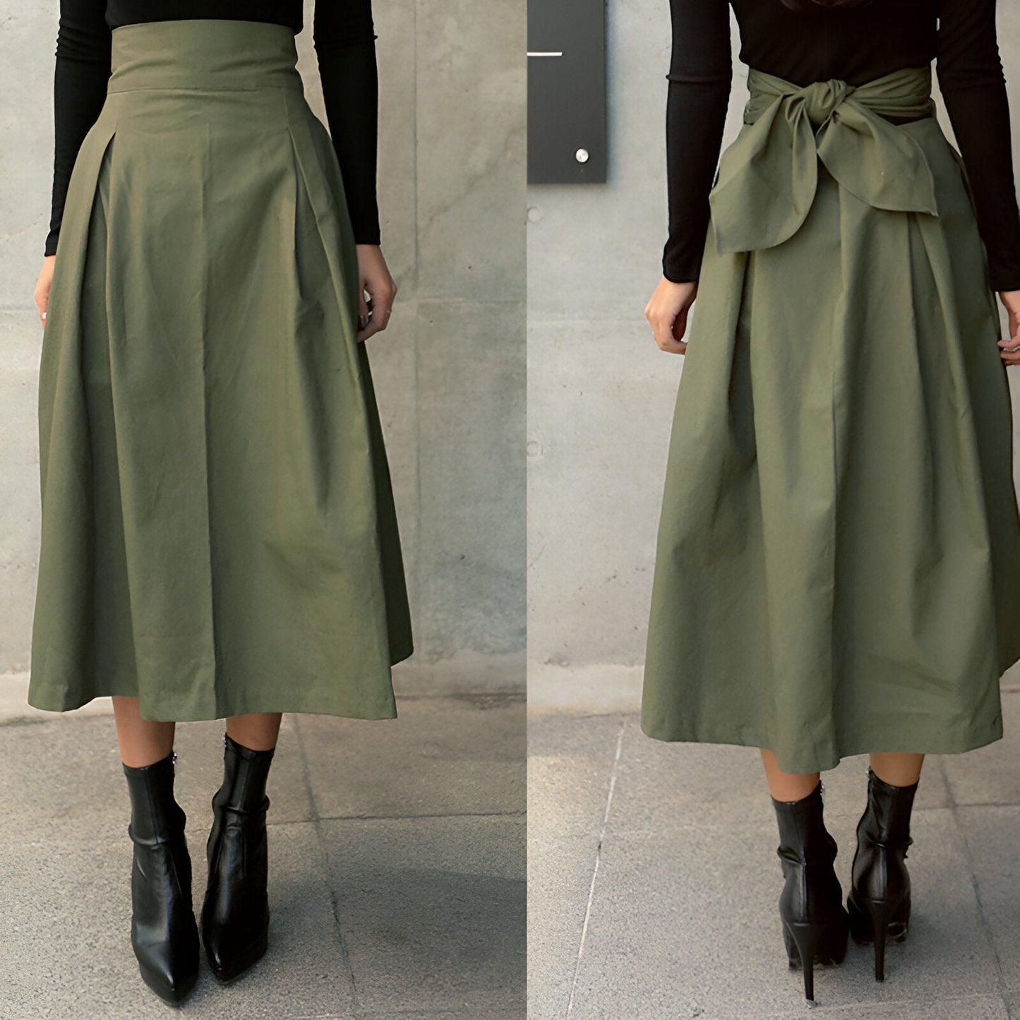 Aria | Ladies koreanskt mode lång kjol