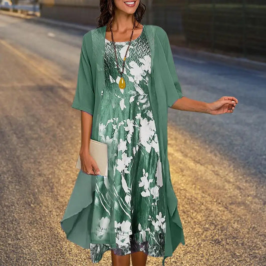 Abilene - Vintage sommarklänning med blommigt tryck