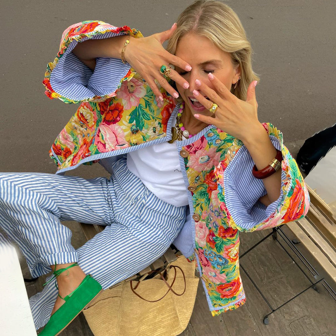 Alice | Ögonfångande Vintage-Inspirerad Quiltad Jacka