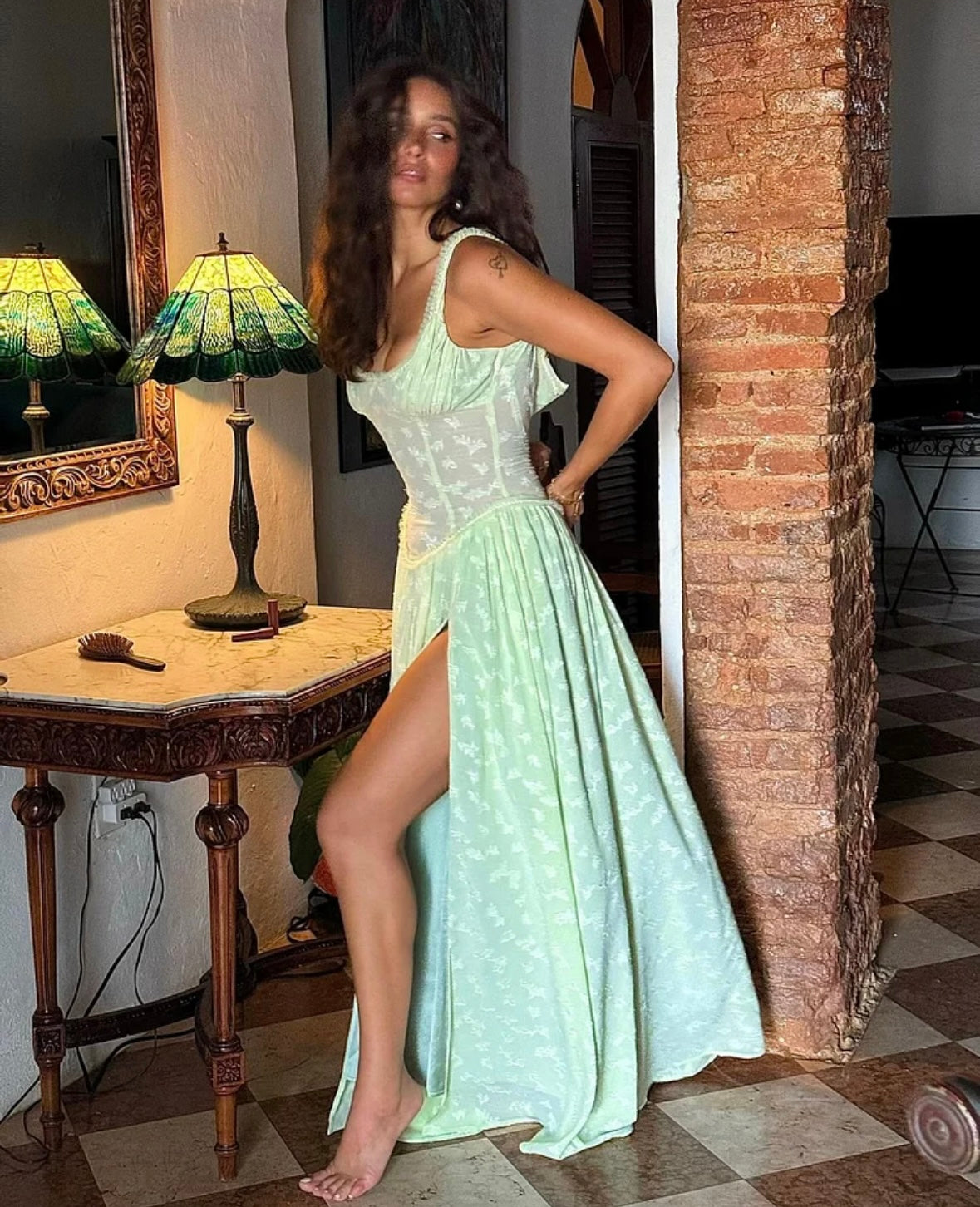 Paula | Sexy Sling U-Kragen Rückenfreies Chiffon Kleid