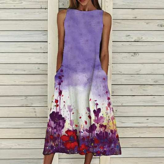 Vanessa - Elegant klänning med blommigt mönster