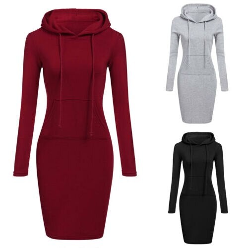 Danica | Slim Pullover Hoodie Klänning