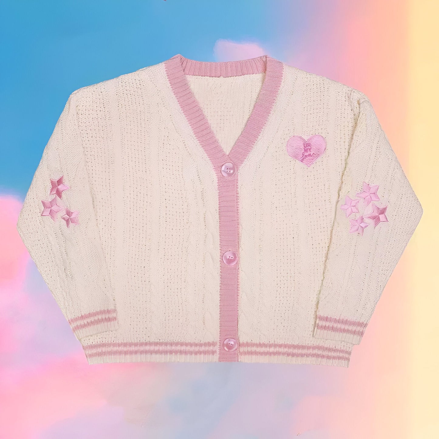 Livia | Mysig stickad väst med stjärnbroderi
