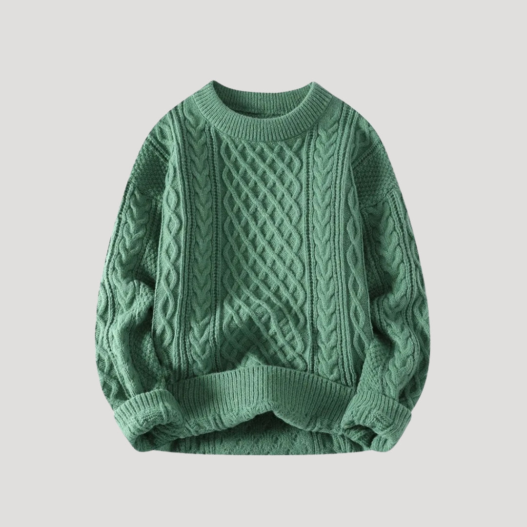 Elias | Klassisk Kabelstickad Vintertröja