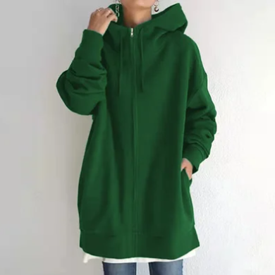 Elina | Oversize Hoodie Med Dragkedja För Kvinnor
