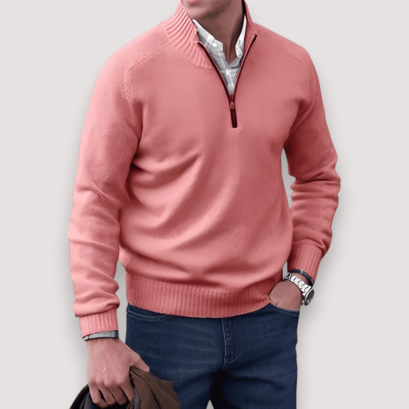 Filip | Stilren och Bekväm Zip-Tröja