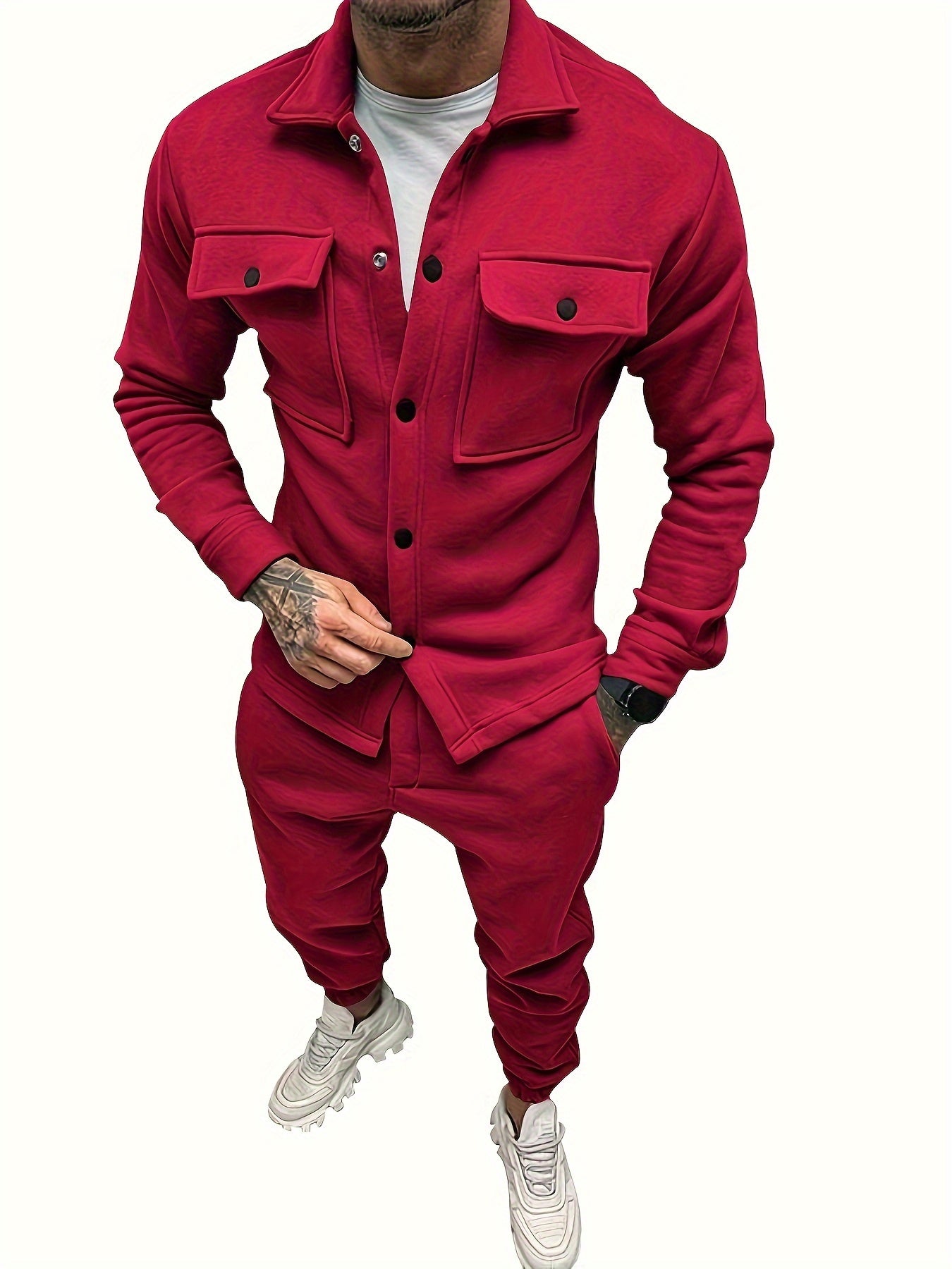 Felix | Slimmad träningsdräkt med långärmad skjorta och byxor
