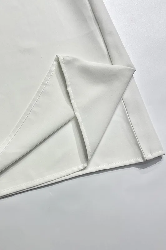 Delya | Vit Ärmlös Halterneck Maxiklänning