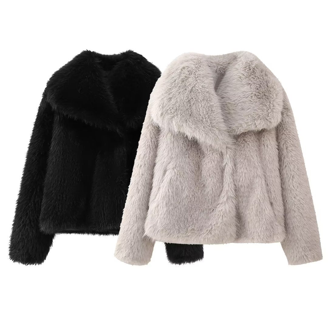 Olivia | Tidlös och Elegant Faux Fur Jacka