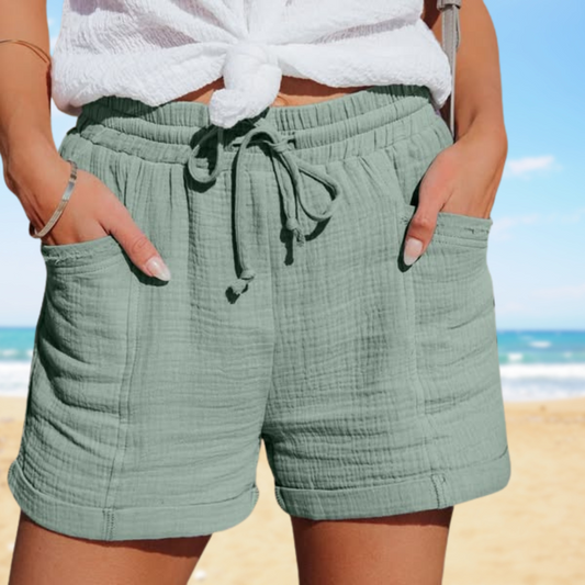 Chiara | Somriga och Avslappnade Shorts med Praktiska Fickor