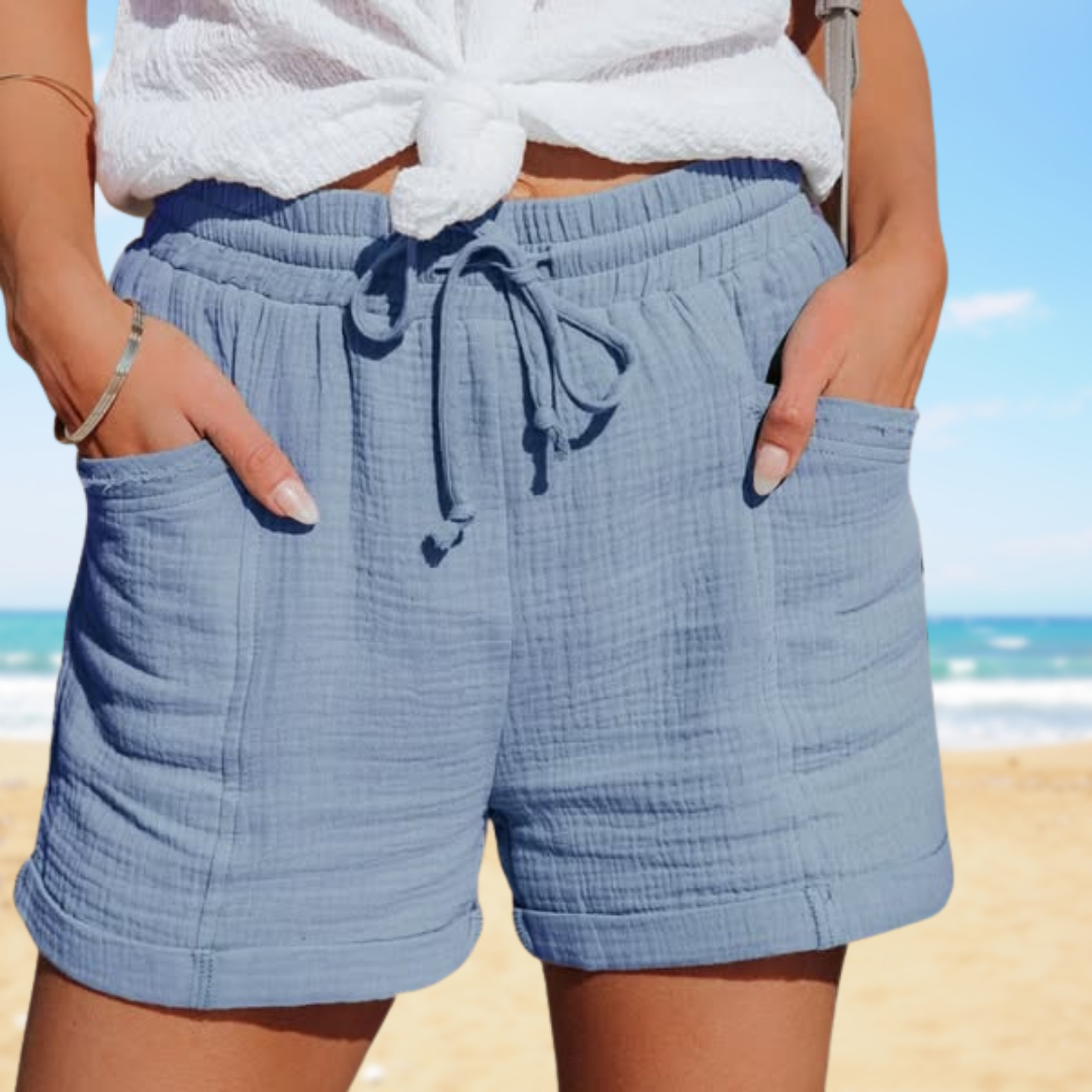 Chiara | Somriga och Avslappnade Shorts med Praktiska Fickor