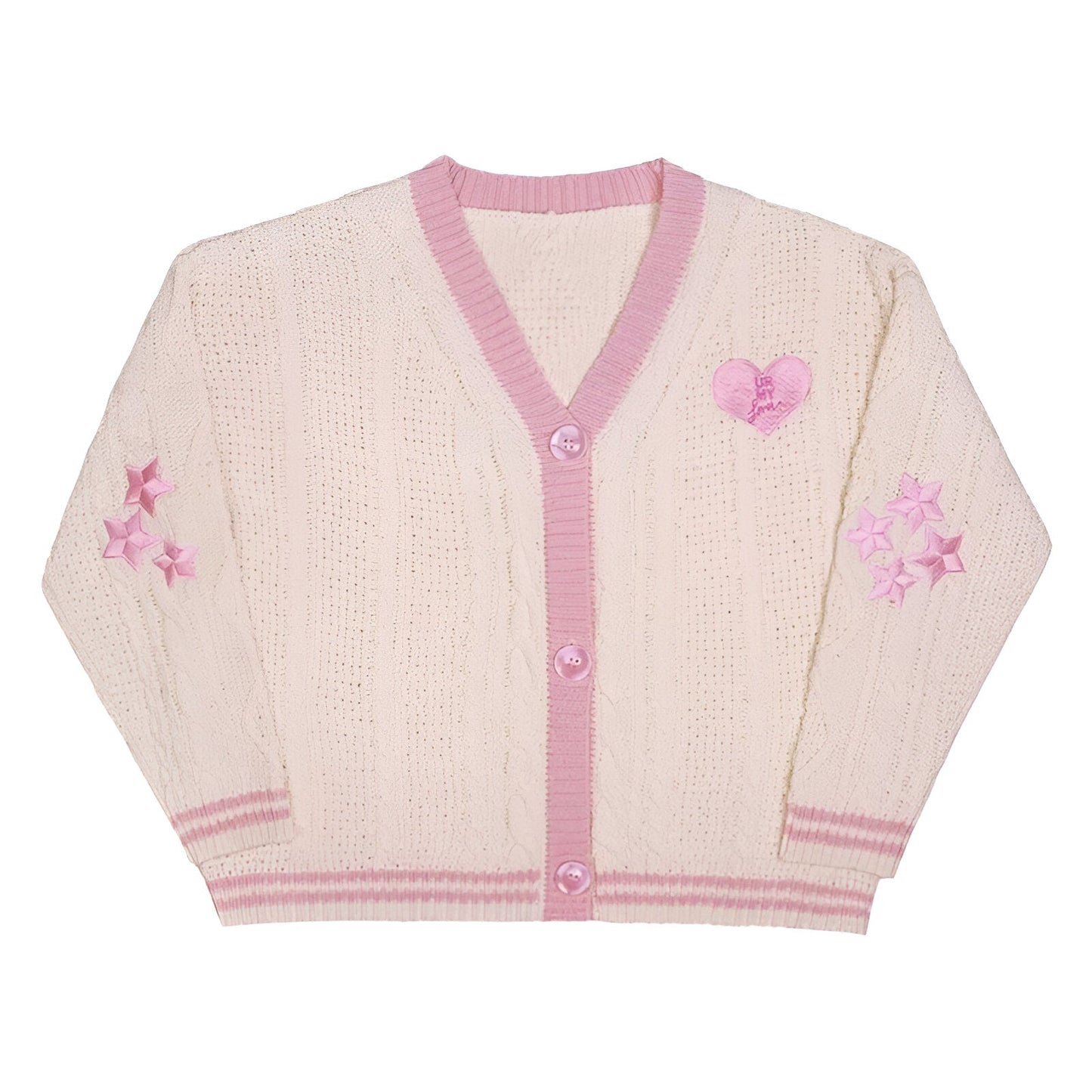 Livia | Mysig stickad väst med stjärnbroderi