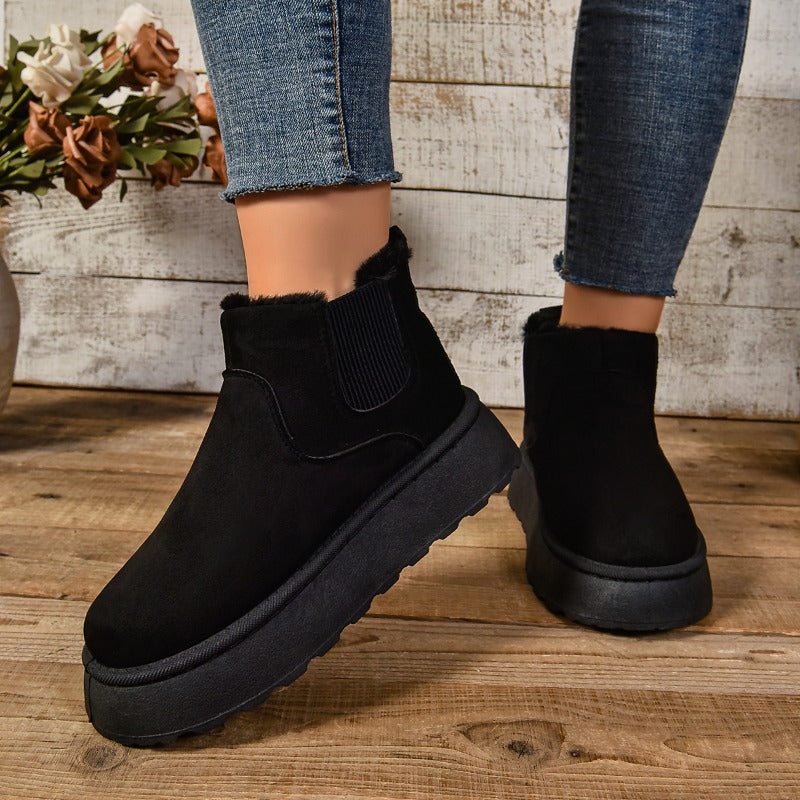 June | Varmfodrade Fleece Boots för Ultimat Komfort och Stil