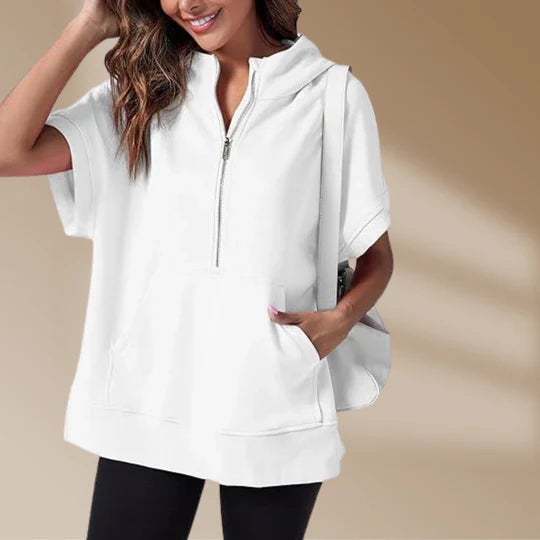 Florentine - Sweatshirt för kvinnor med halv dragkedja