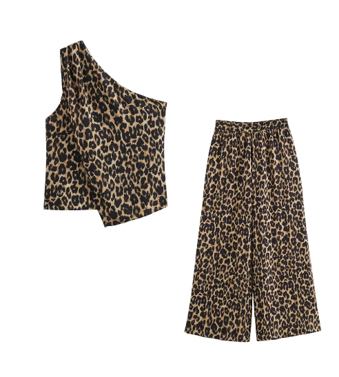 Alvina - Dammode casual byxor med djurmönster se