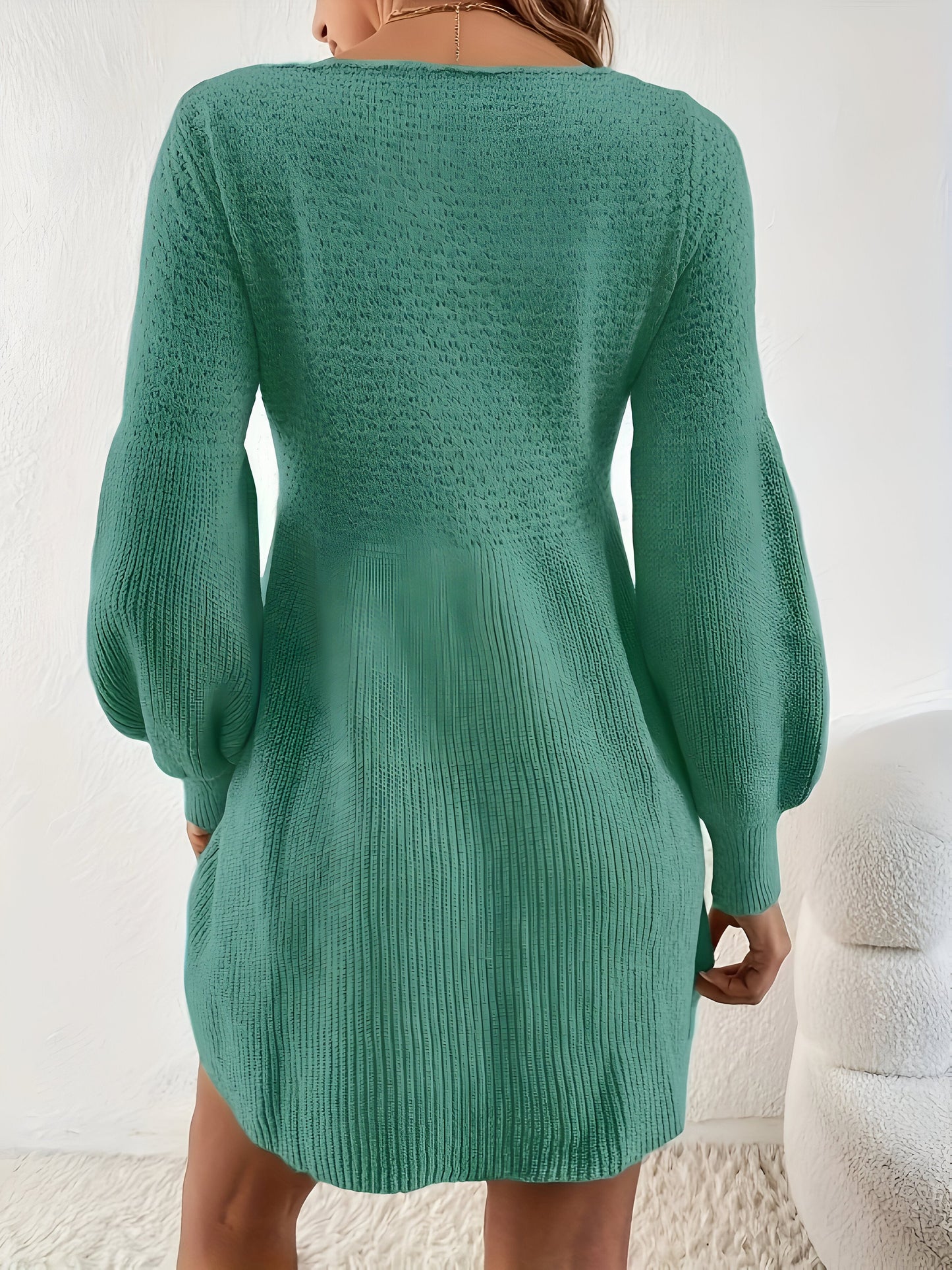 Sophie | Mysig & elegant stickad klänning i A-linjeform