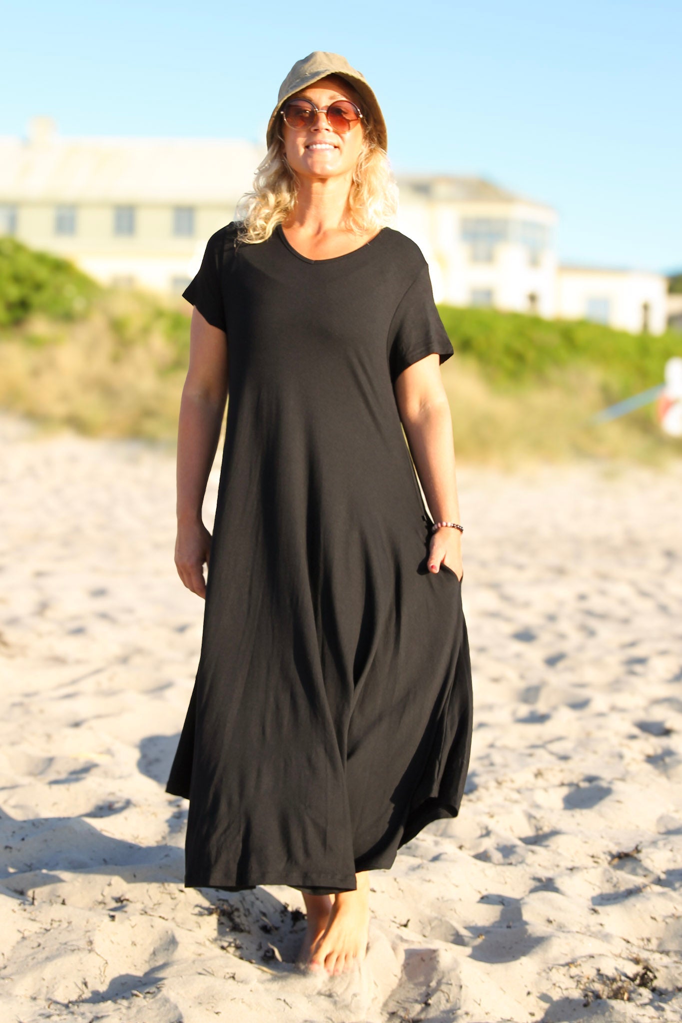 Ballerina | Elegant Klänning I Svart Linne