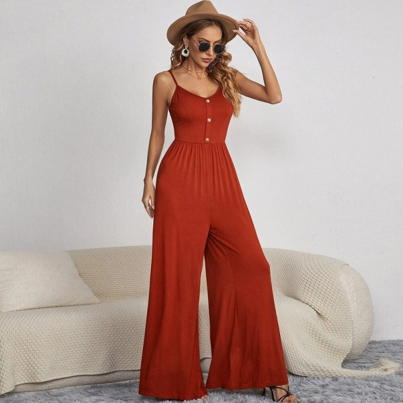 Tansy - Jumpsuit med V-ringning