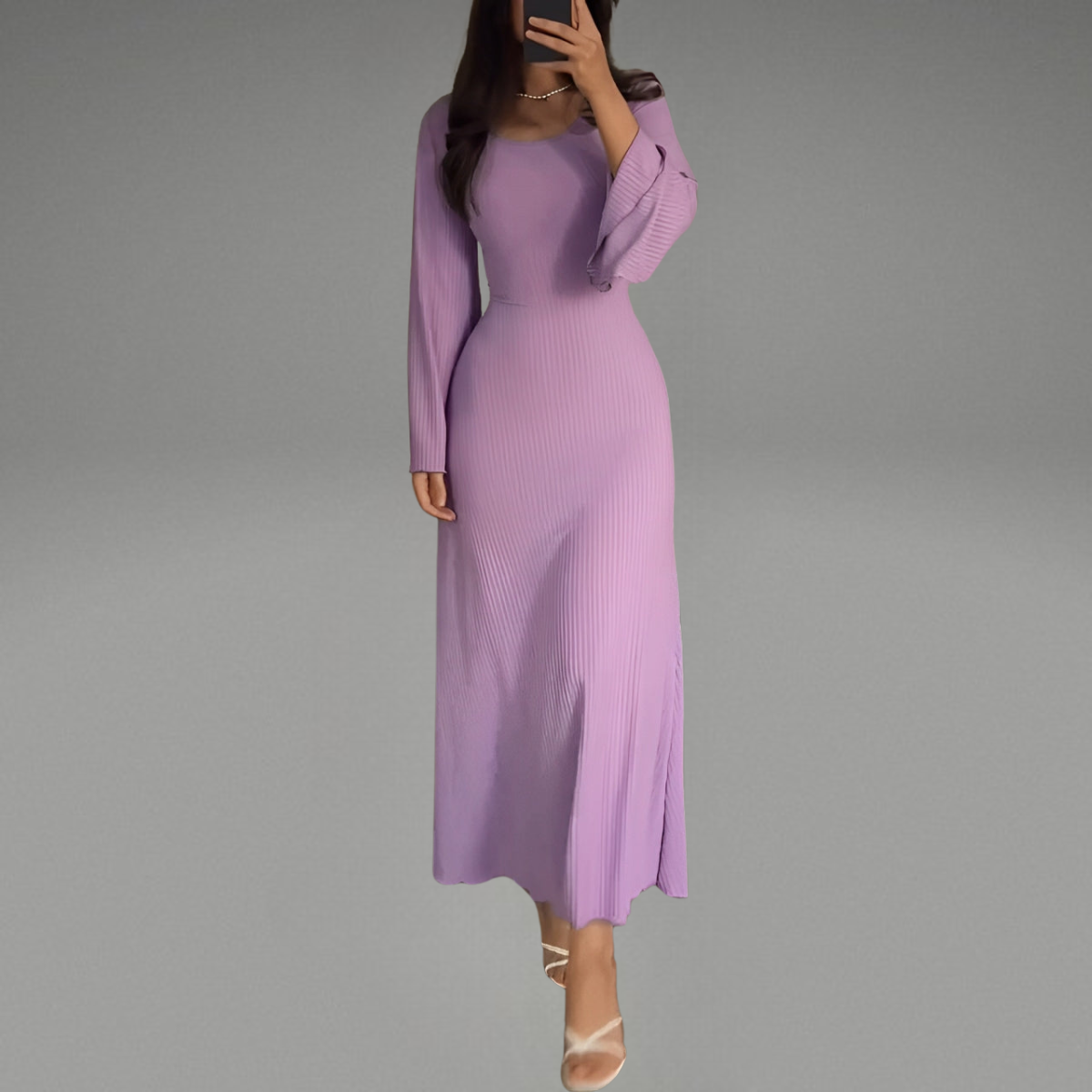 Beatrice | Stickad Maxiklänning