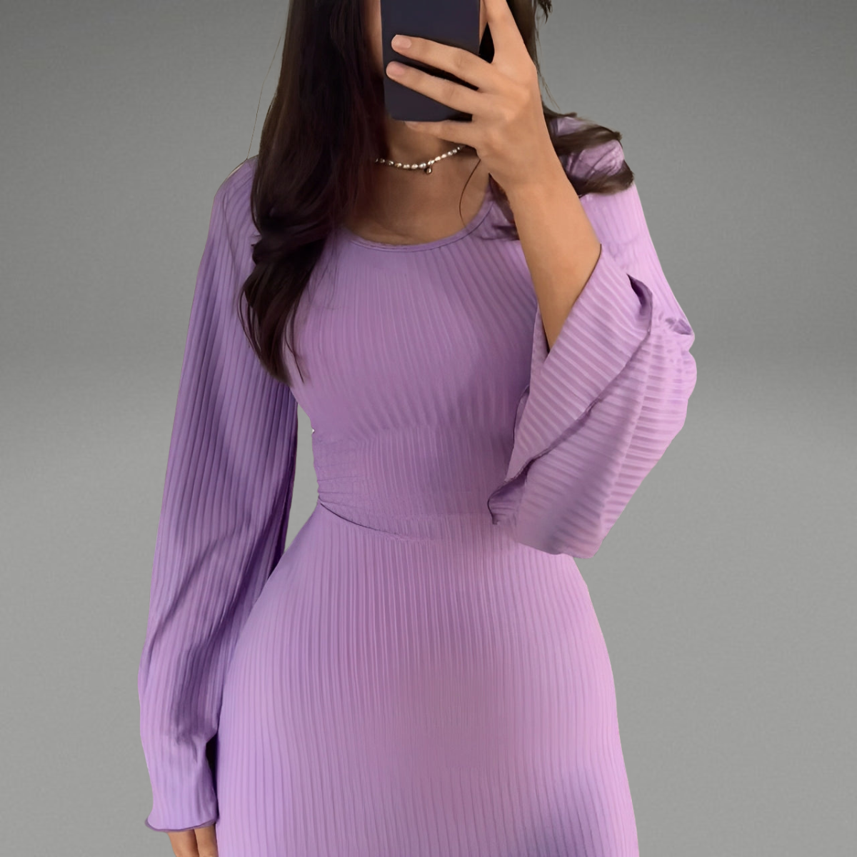 Beatrice | Stickad Maxiklänning