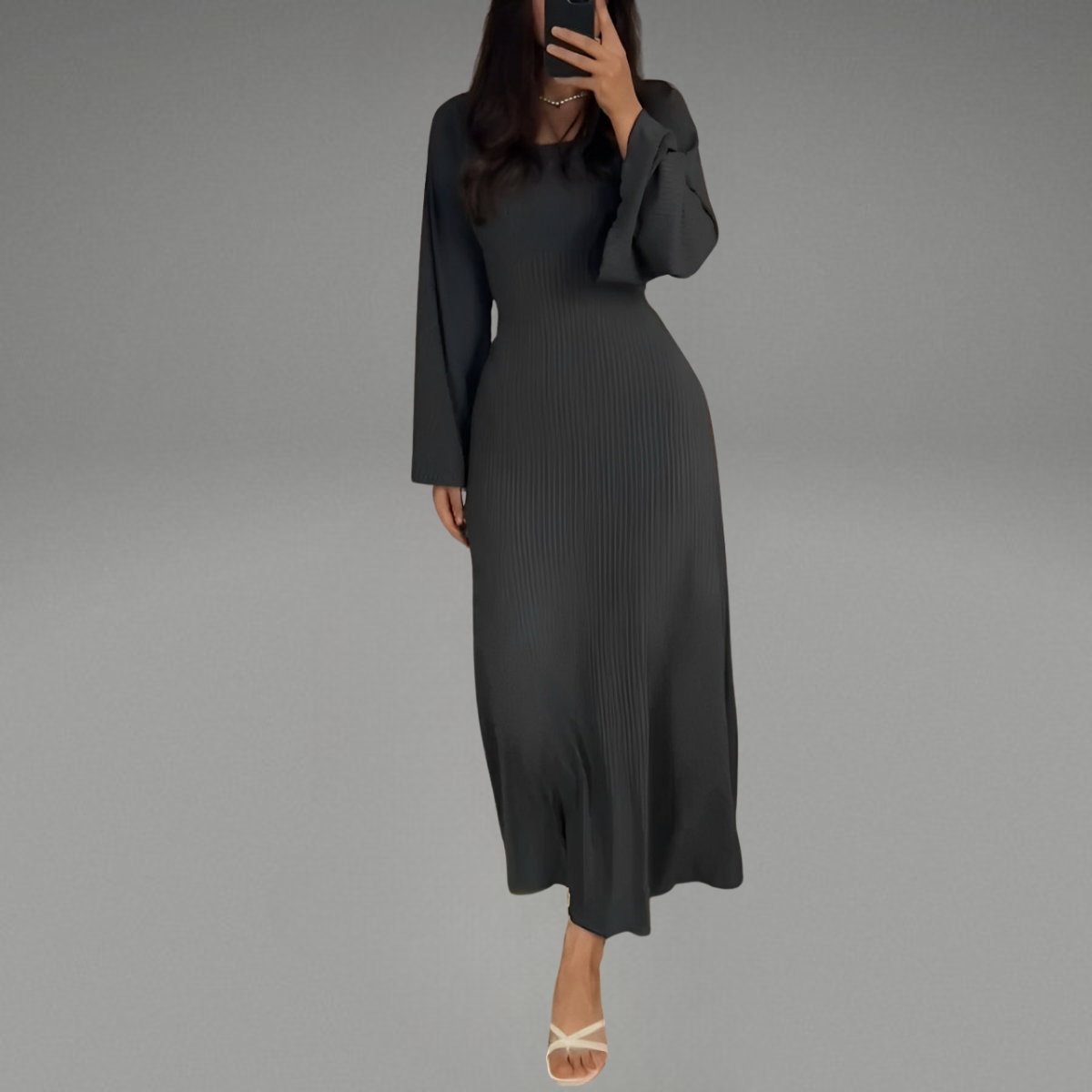 Beatrice | Stickad Maxiklänning