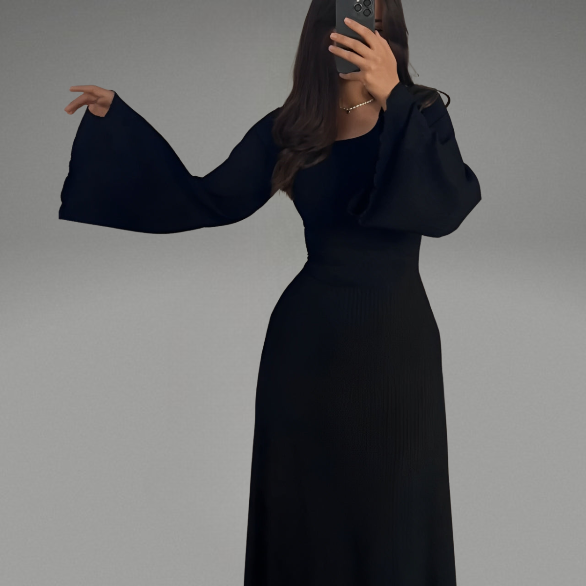 Beatrice | Stickad Maxiklänning