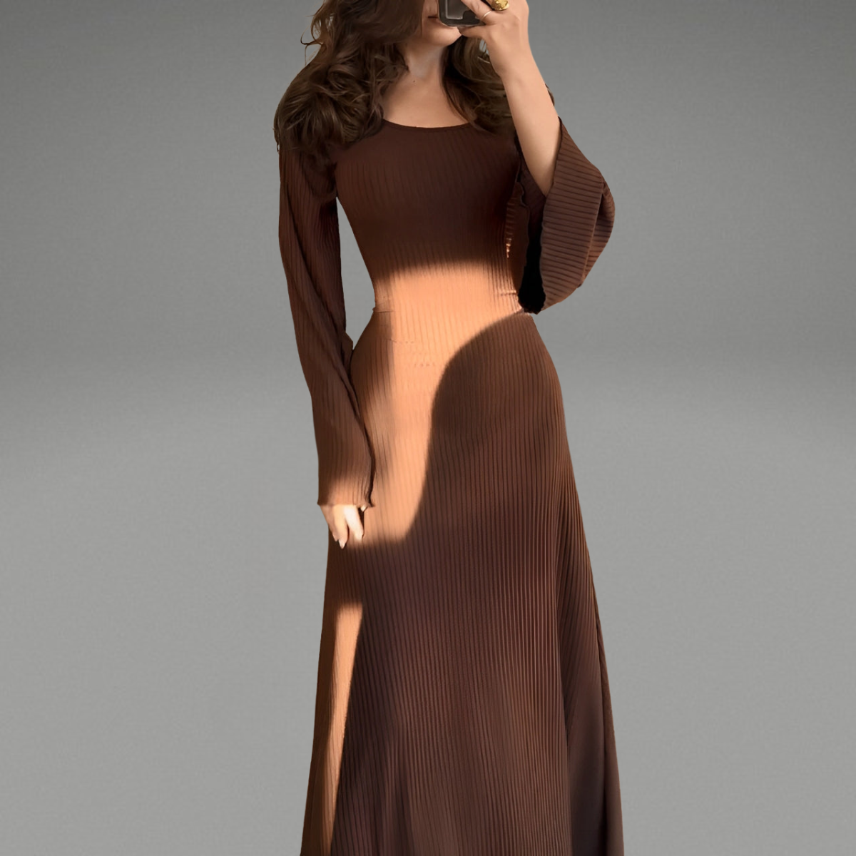 Beatrice | Stickad Maxiklänning