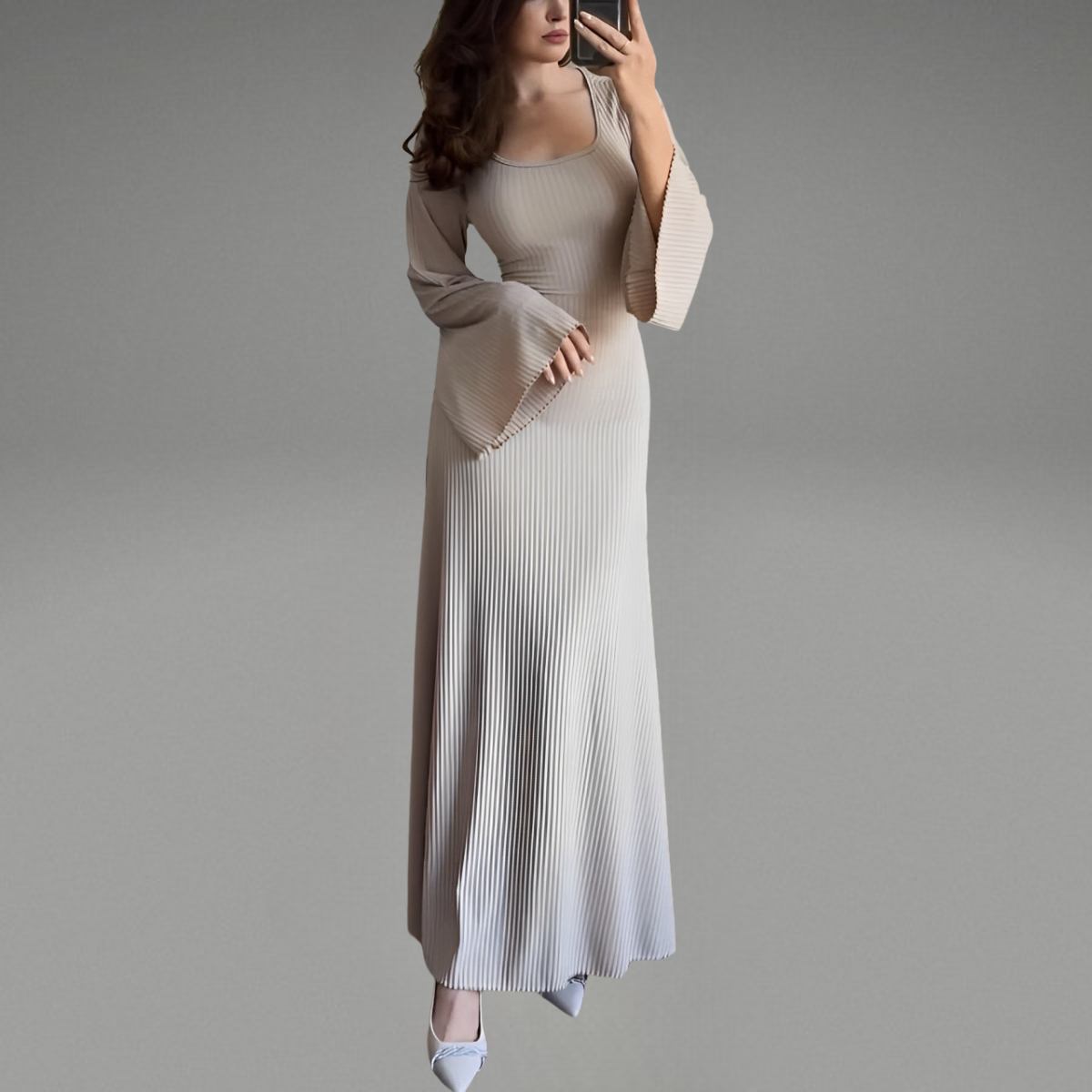 Beatrice | Stickad Maxiklänning