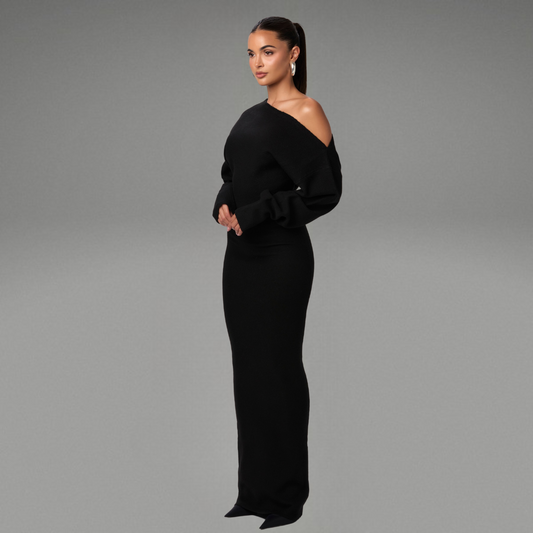 Malin | Off Shoulder Sweater Klänning