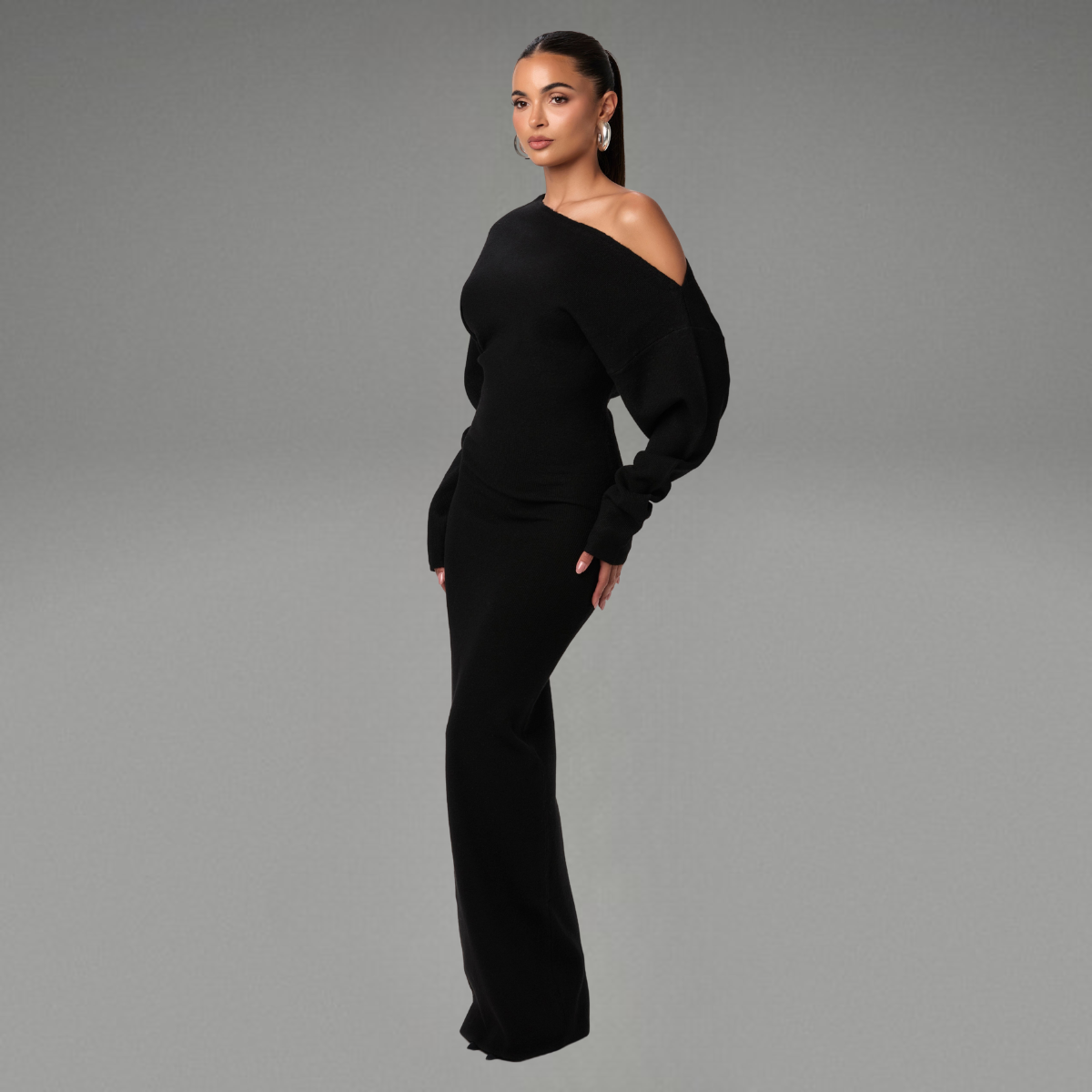 Malin | Off Shoulder Sweater Klänning