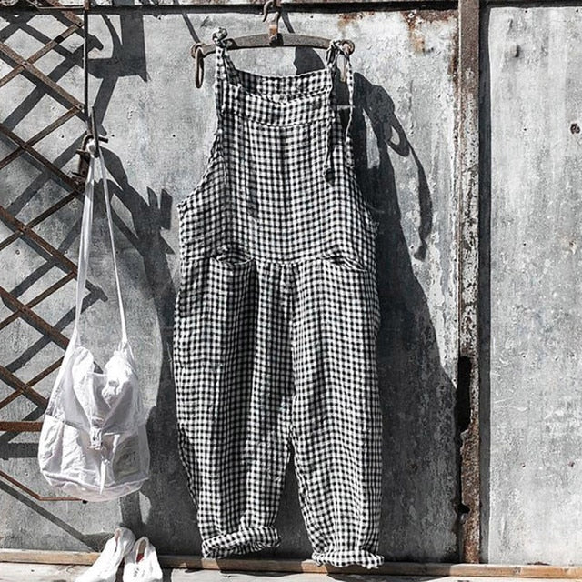 HARPER - Randig baggy jumpsuit i vintage-look