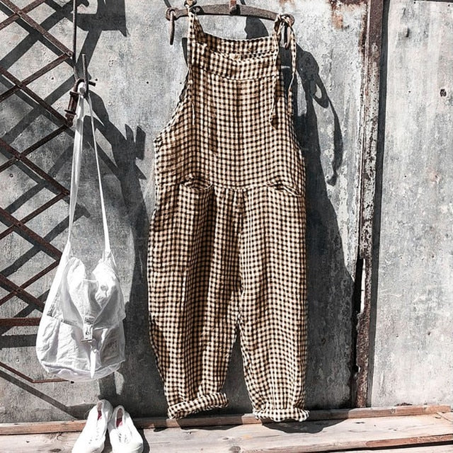 HARPER - Randig baggy jumpsuit i vintage-look