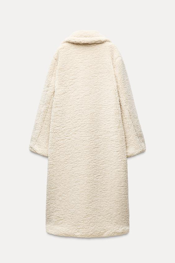 Pernilla | Elegant lång teddyrock för ultimat vintervärme