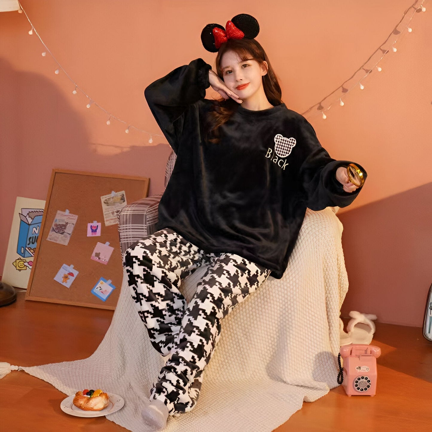 Gerda | Mysigt pyjamasset i fleece
