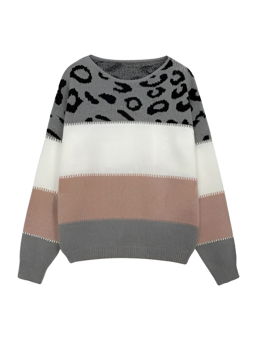 Jennifer | Trendig Leopardmönstrad Tröja för en Vågad Look