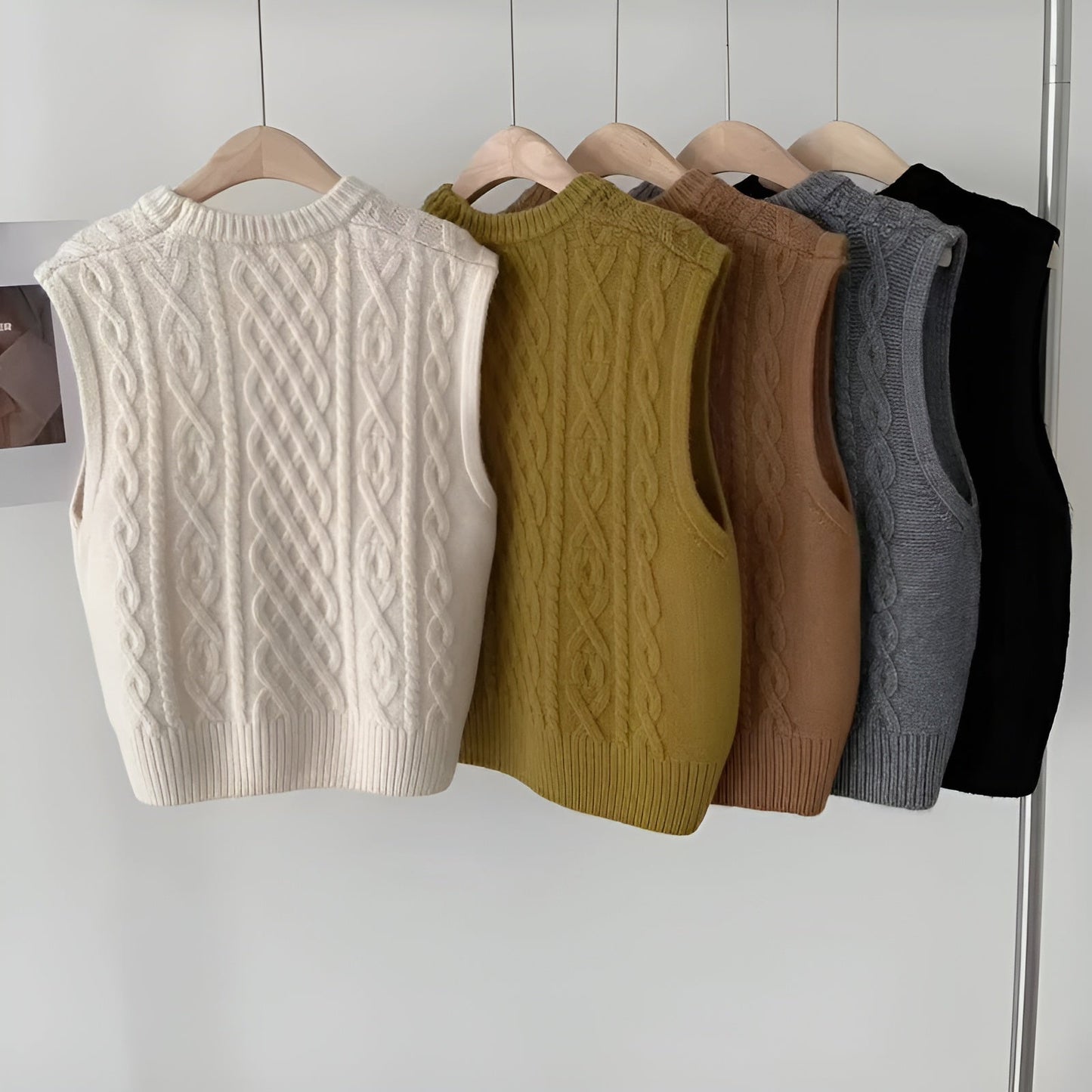 Ann-Marie | Trendig Långstickad Cardigan för Lager-På-Lager-Stil